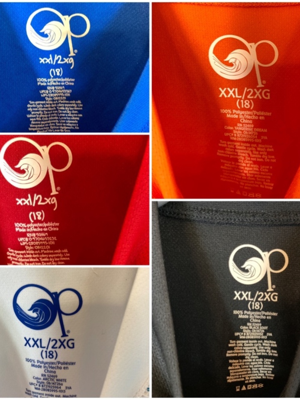 OP Lot of 5 YOUTH Swim Shirts Sz XXL 18 Assorted Colors Short Sleeve Rashguard - Picture 3 of 13